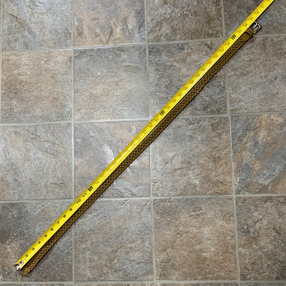 Woven Suede Like Tan Belt With Black Leather Like Opposing Side - Picture 5 of 6